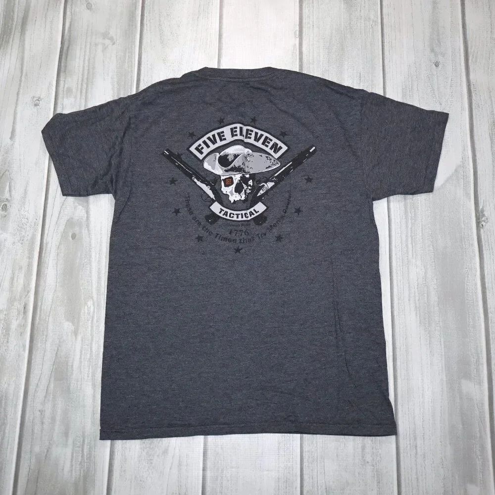5.11 Tactical Premium Mobility Patriot T-Shirt - CHARCOAL HEATHER - M - Picture 6 of 7